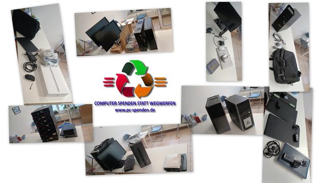 Computer, Laptops, Monitore das alles ist auf den Bildern zu sehen