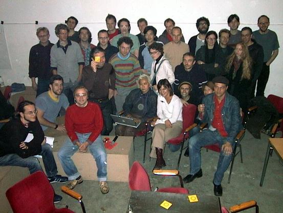 warchalking circle at the 'Berlon' conference that started the picopeer.net. foundation of many community wireless networks around the world