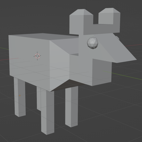 Crude 3d model of a deer