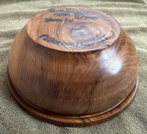 Russian olive bowl, bottom