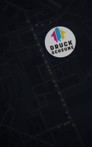 Strassenlampen um die Druckscheune