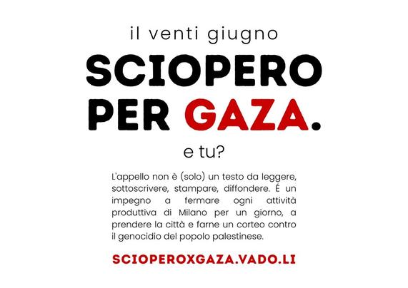 Assemblea verso SCIOPERO PER GAZA