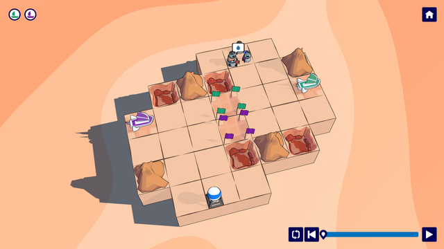 Day biome level featuring two ships, a village and a water tower.