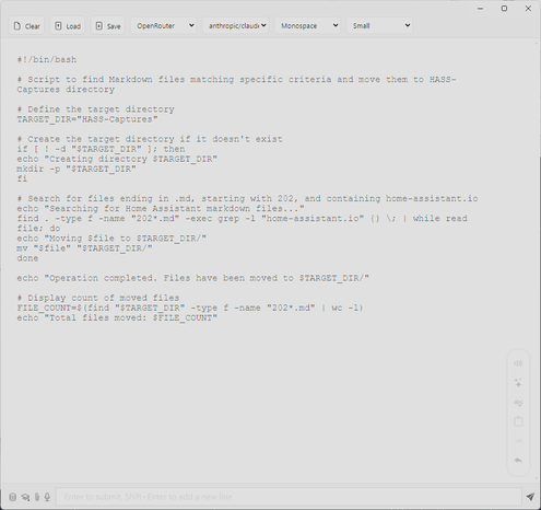 a shell script to move some exported threads from home-assistant's forums into a directory i'll present via RAG to another AI.