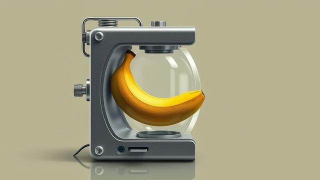 Machine imaginée pour courber les bananes