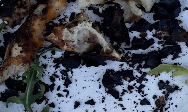 Incinerated food