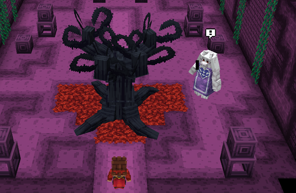 A screenshot with the player and Toriel captioned "How did you get here?"