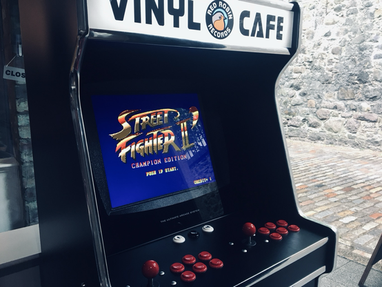 Arcade machine housed within now defunct record shop