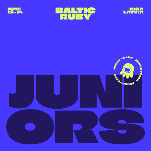 "Juniors" lettering on the branded Baltic Ruby background.