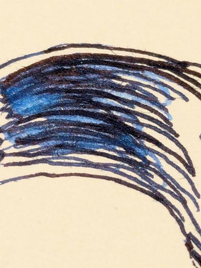Close up of tail, with the odd sparkle showing.