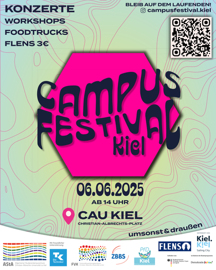Campus Festival Kiel. 6.6.2025, ab 14 Uhr.