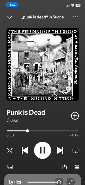 Spotify screenshot von punk is dead - crass