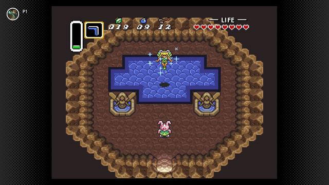 In the "Golden Land" Link is transformed into a pink rabbit. I have to admit it made me laugh