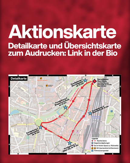 Bild von einer detaillierten Aktionskarte. Text: Aktionskarte: Detailkarte und Übersichtskarte zum Ausdrucken: Link in der Bio
