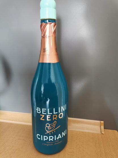 Flasche bellini zero blau / kupfer