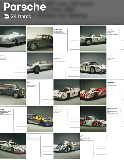 Postcards of Porsche Museum in ‘97