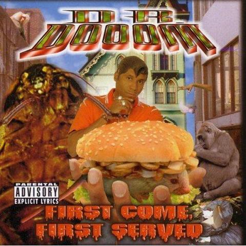 cover of the album "First Come, First Served" by Dr. Dooom