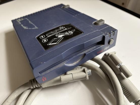 Iomega portable Zip drive and SCSI cable