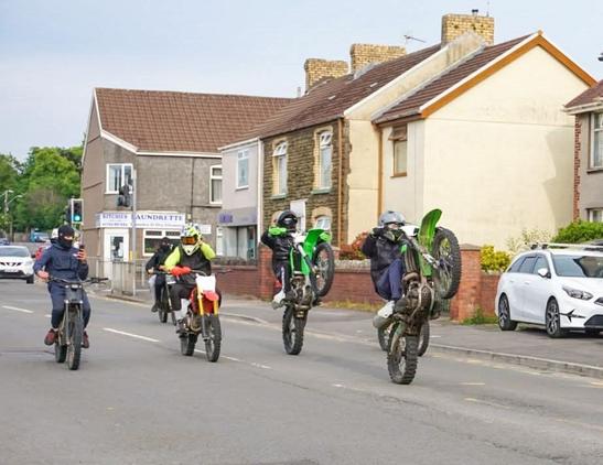 Off-road bikes being driven dangerously in Loughor