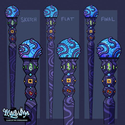 [ #afrofantasy #conceptart #indiegames Dungeons and dragons fantasy staff weapon concept art ]