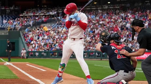 Bryce Harper to miss Game 1 of doubleheader against Braves, Game 2 status uncertain