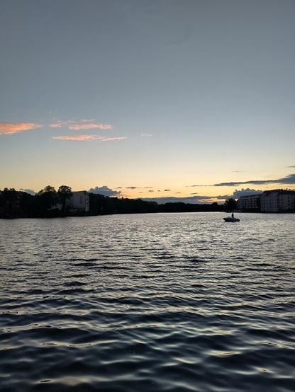 The view from the Luisenhain into the Spree on a sunset after the rain