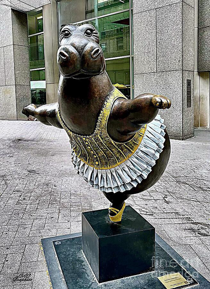 Hippo Ballerina sculpture