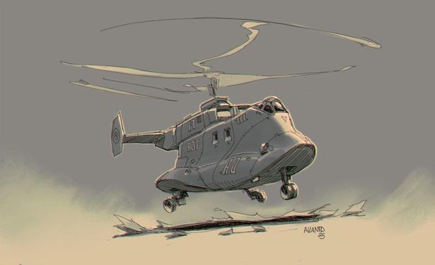 Flying machine drawing