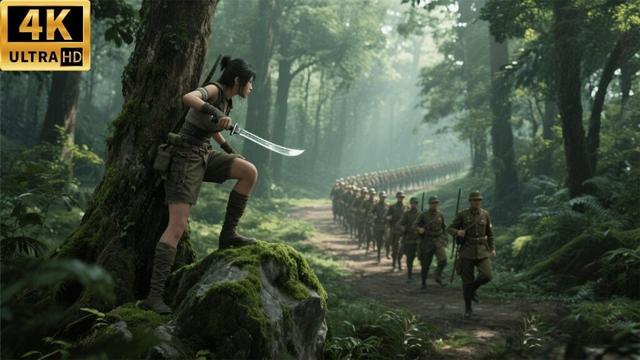 全村被屠，惹怒女獵人，1v700殲滅所有日軍！#中國功夫 #中文电视剧 #武侠#动作#功夫