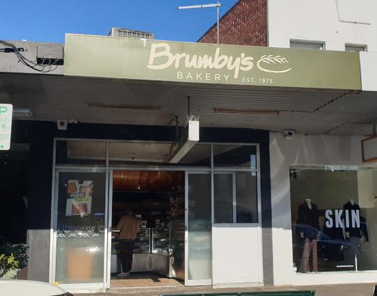 Brumby's at South Melbourne with green signage 21 May 2025