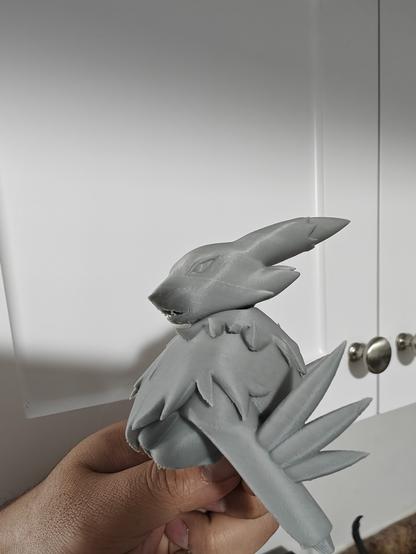 read side view of 3D printed renamon