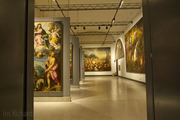 Large mural size religious painting in Cremoan's Museo Civico