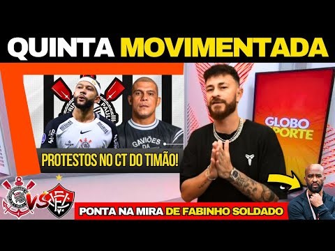 🚨 QUINTA AGITADA E PROTESTOS NO CT DO TIMÃO! ATACANTE NA MIRA! 4 JOIAS DESTAQUES DA BASE! 🚨