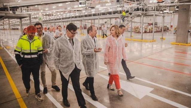 Salvador Illa visitant les instal·lacions de BonÀrea a l'Aragó (delegació del govern espanyol a l'Aragó)