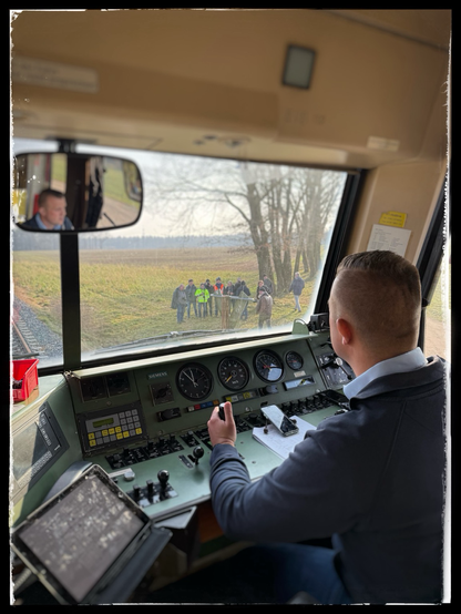 Blick aus dem Fenster des Dieseltriebwagen VT 628