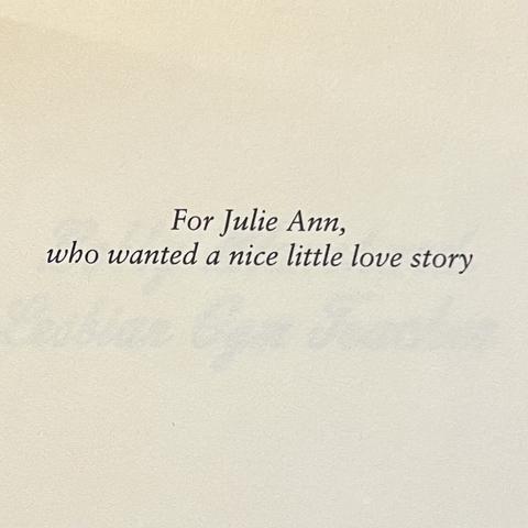 For Julie Ann,
who wanted a nice little love story