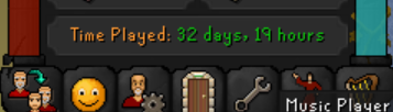 playtime in OSRS ... nearly 33 days netto