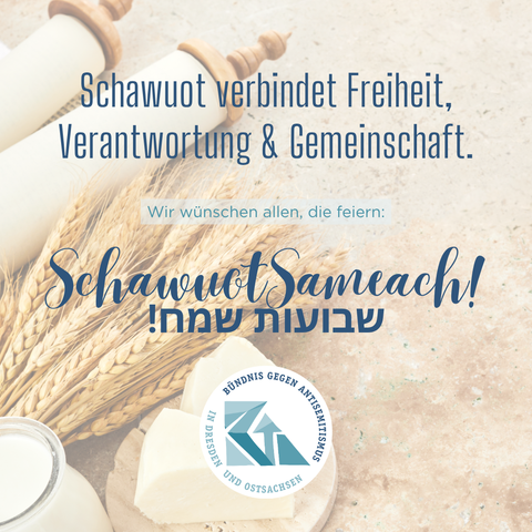 Schawuot verbindet Freiheit, Verantwortung & Gemeinschaft.
Wir wünschen allen, die feiern: Schawuot Sameach!
שבועות שמח!
