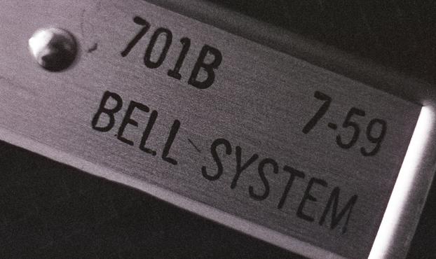 A gratuitous image, only marginally related to the post, showing the bottom of a Western Electric Princess telephone from 1959. The markings read, "701B 7-59 BELL SYSTEM" and is from a phone in my personal telephone collection.