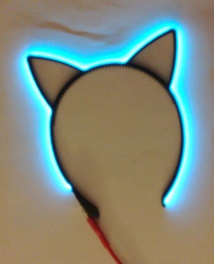 Rudelblinken assembled catears glowing in ice blue