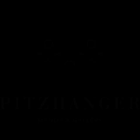 Logo. White background. Black outline of the building and underneath reads in black text Pitzhanger Manor & Gallery