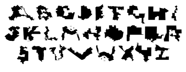 The Ugly Gerry font sample from the linked Wikipedia entry, this shows all 26 hideous letters