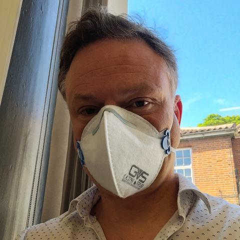 Man wearing GVS Segre FFP3 mask.