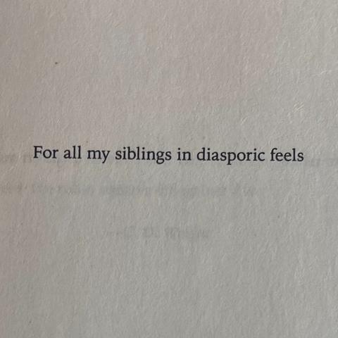 For all my siblings in diasporic feels