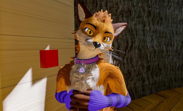 Photo taken in VRChat of my avatar doing the "you know I had to do it to 'em" meme