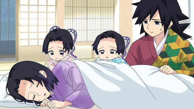 【鬼滅の刃】過去1でつわりが辛いしのぶママと心配する義勇や子どもたち。4人目妊娠中のとある日。