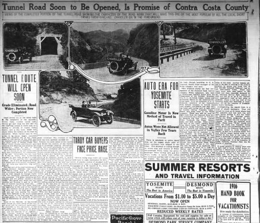 Tunnel Road Soon to Be Opened, Is Promise of Contra Costa County Photos

Article from May 14, 1916 Oakland

Tribune (Oakland, California)