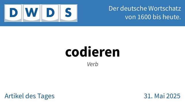 codieren | Verb