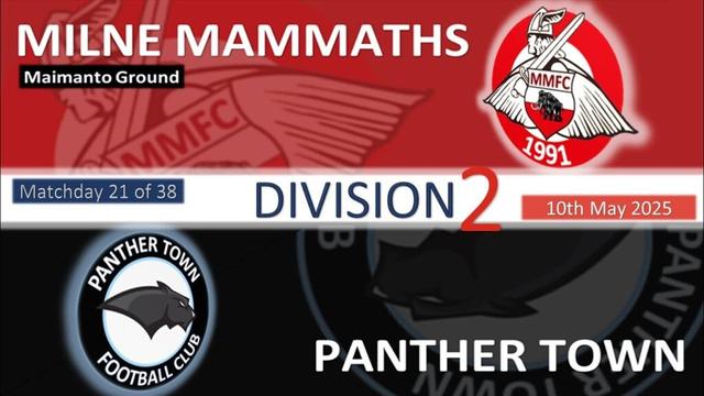 2025 - Division Two, MD 21 - Milne Mammaths v Panther Town #division2