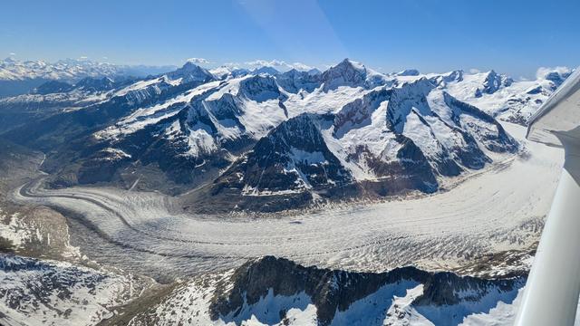 Blick auf den Aletschgletscher